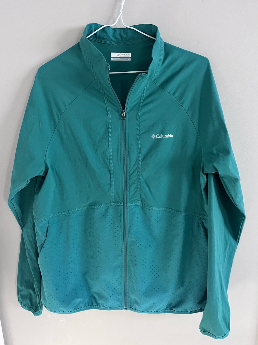Lightweight Columbia Trailborne Teal Jacket Lightweight Gorpcore Hiking Jacket